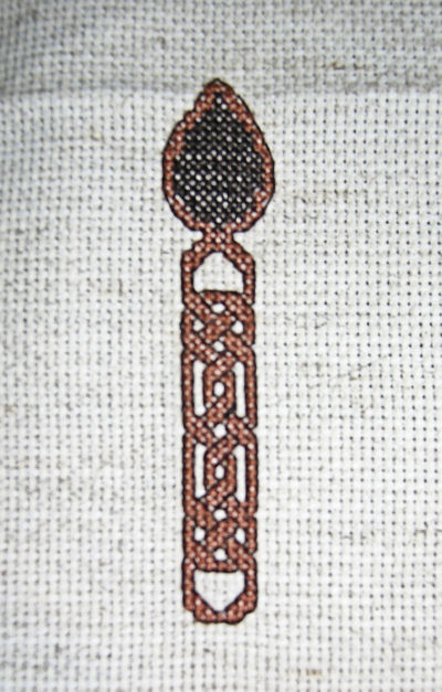Karen Kinloch's hand stitched Welsh Spoon.