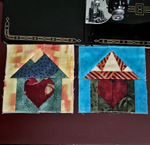 Hearts & Homes Series - Home Blocks 9 & 10 paper pieced (FPP) pattern
