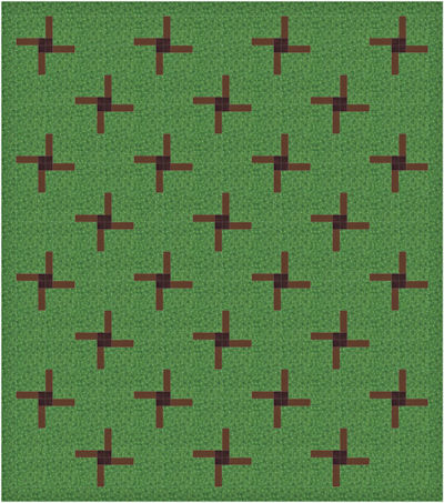 Queen size version of Brigid's Cross.