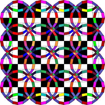 Scalloped edge checkerboard background version
