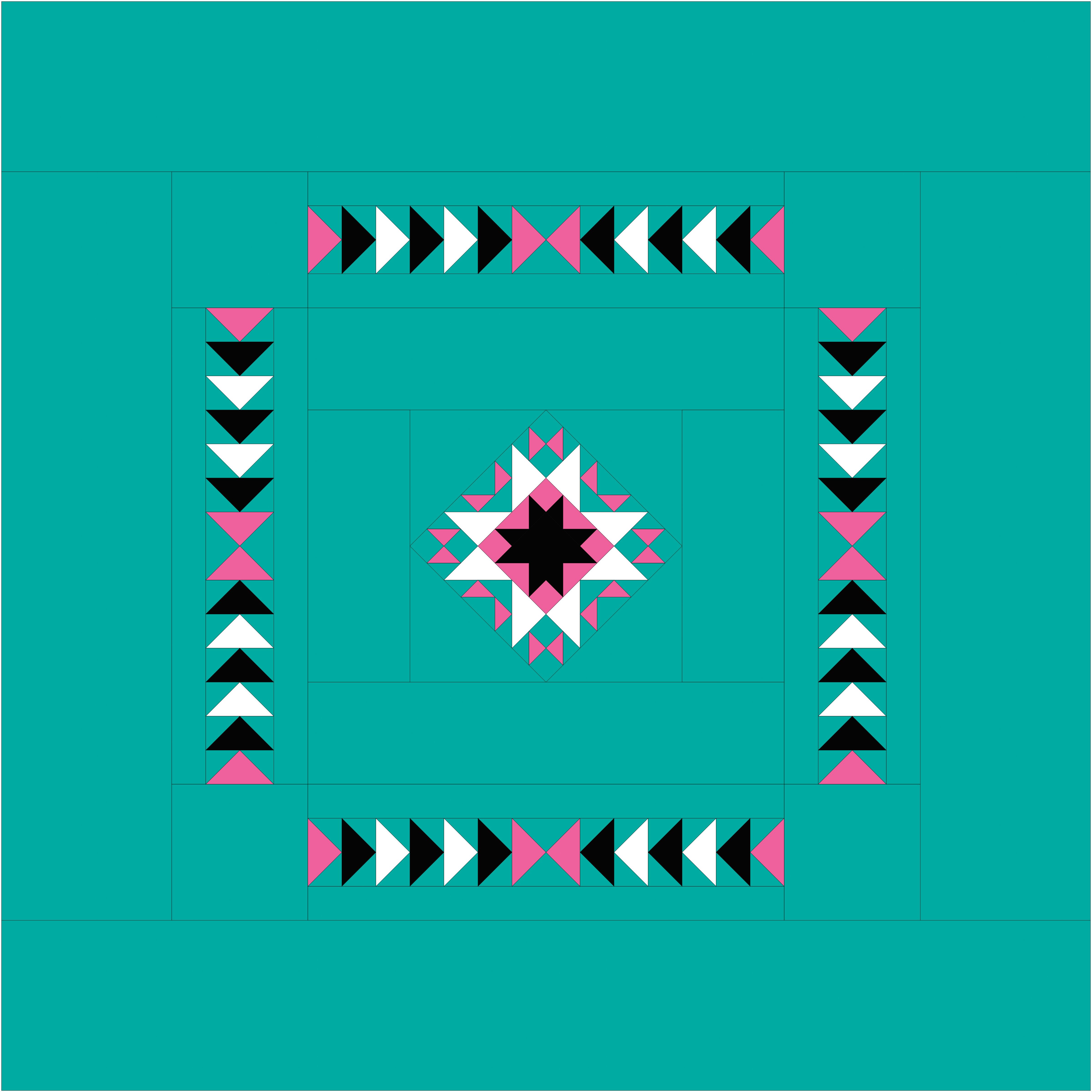 Amish Star variation with Art Gallery pure solids.