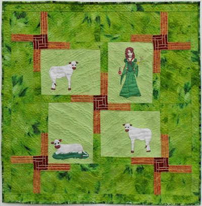 Brigid & Her Fairy Cows small quilt