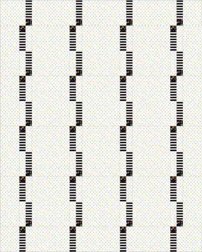 Staggered lines version two.