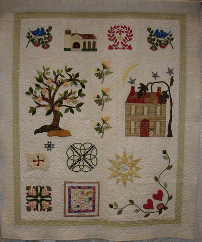50th Anniversary quilt by Elaine Hanley.